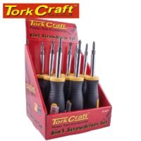 SCREWDRIVER 6 IN 1 CRV BITS PER BOX OF 9