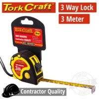 MEASURING TAPE  MULTI LOCK 3M X 16MM RUBBER CASING MATT FINISH