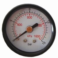 PRESS. GAUGE 40MM 1/8' REAR FIT 0-16BAR 0-1600KPA
