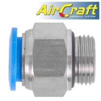 PU FITTING STR. STUD W/O-RING 12MM-3/8' M