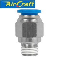 PU HOSE FITTING STRAIGHT STUD 8MM-1/8 M