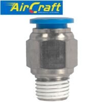 PU HOSE FITTING STRAIGHT STUD 10MM-1/4 M