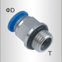 PU FITTING STR. STUD W/O-RING 10MM-1/4 M