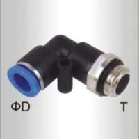 PU HOSE FITTING ELBOW W/O-RING 8MM-1/2 M