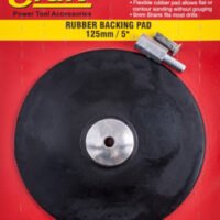 BACKING PAD RUBBER 125MM W/ARBOR