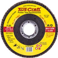 FLAP SANDING DISC 115MM 60GRIT A/O