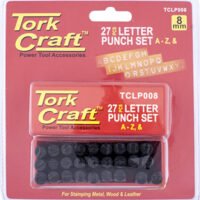 LETTER PUNCH SET 8MM (A-Z) BLACK FINISH