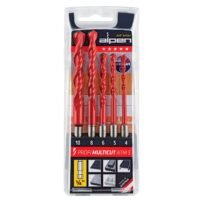 MULTICUT DRILL BIT SET 5 PIECE HEX SHANK 4 5 6 8 10mm