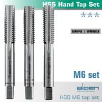 HAND TAP SET IN POUCH M6 HSS 1.0MM PITCH