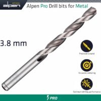 ALPEN PRO 3.8 MM HSS DRILLl DIN 338 RN 135 WITH SPLIT POINT BULK