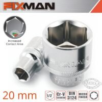 FIXMAN 1/2' DRIVE HEX SOCKET 20MM X 27.8MM